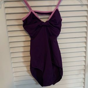 K.H MARTIN purple leotard with pink outline
